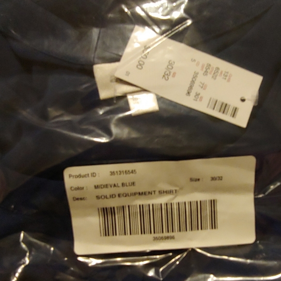 💜Avenue Button Down Shirt **Navy Blue** - Picture 3 of 3